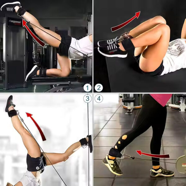 Adjustable Neopre Double D-Ring Legend Fitness Ankle Strap for Cable Machines - Image 4