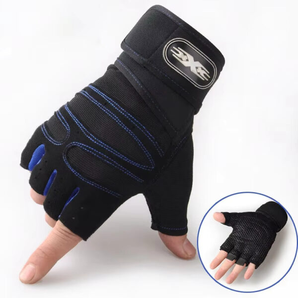 Fitness Breathable Ventilated Half Finger Weight Lifting Exercise Sports Workout Racing Bicycle Cycling Gym Gloves - Image 3
