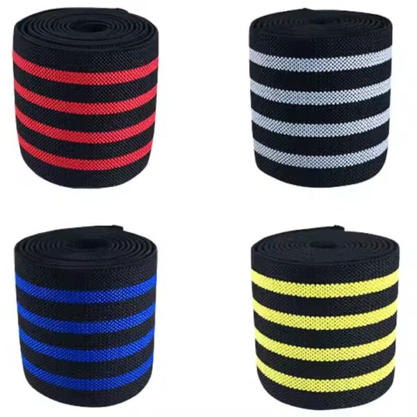 Gym Fitness Weight Lifting Powerlifting Compression Elastic Weightlifting Knee Wrap Straps for Squat - Image 3