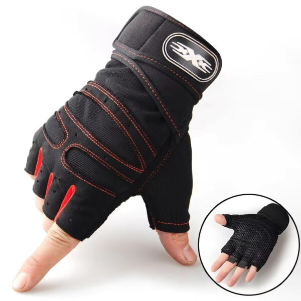Fitness Breathable Ventilated Half Finger Weight Lifting Exercise Sports Workout Racing Bicycle Cycling Gym Gloves - Image 4