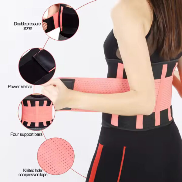 Neoprene Fashion Slim Belt Back Brace Waist Trimmer Support for Women and Men to Protect Waist Muscle Pain Relief - Image 2