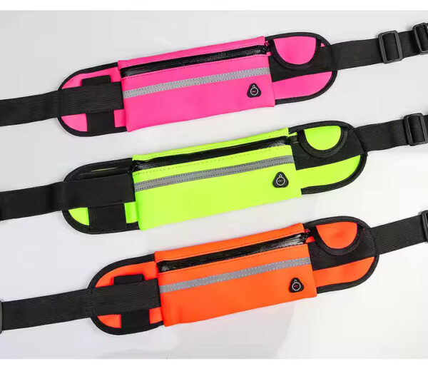 New Reflective Diving Waterproof Running Belt Elastic Sport Water Bottle Waist Bag Custom Fanny Pack for Men Women - Image 2