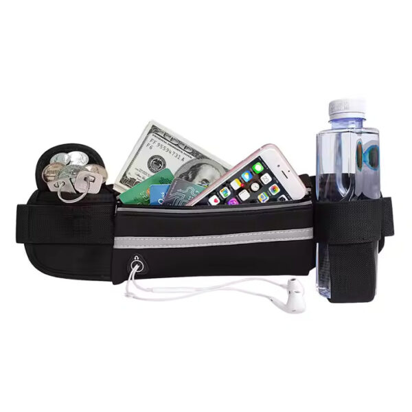New Reflective Diving Waterproof Running Belt Elastic Sport Water Bottle Waist Bag Custom Fanny Pack for Men Women - Image 4