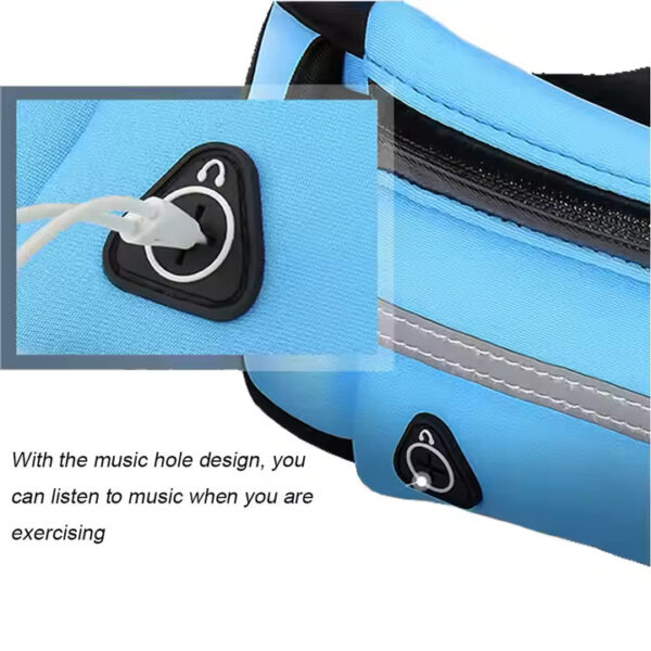 New Reflective Diving Waterproof Running Belt Elastic Sport Water Bottle Waist Bag Custom Fanny Pack for Men Women - Image 5